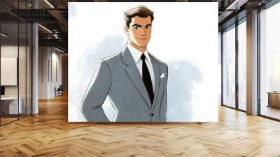 Businessman Portrait. Wall mural