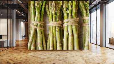 Fresh Asparagus Bundles. Wall mural