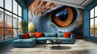 Hawk Eye Closeup. Wall mural