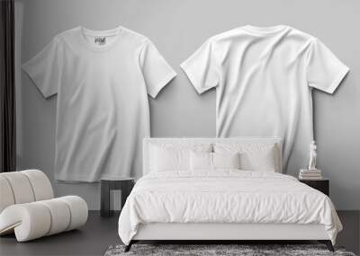 White T-Shirt Mockup. Wall mural