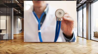 A doctor with a stethoscope. Wall mural