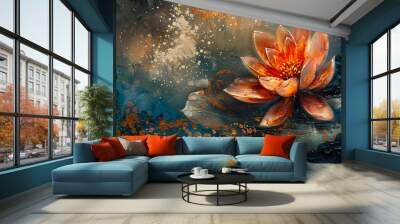 Decorative canvas with a contemporary abstract background Wall mural