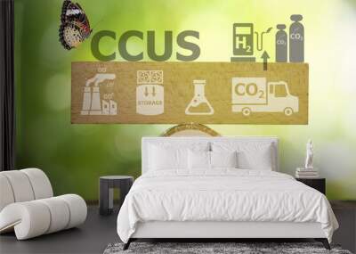 Capture concept utilization and carbon storage (CCUS), CO2 capture and storage technologies, and transportation for use in other industrial processes such as Hydrogen pump and storage. Wall mural