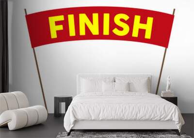 finish line banner flat vector illustration clipart isolated on white background Wall mural