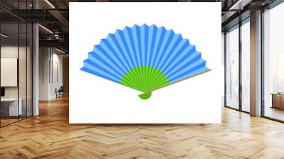 Hand fan vector illustration, Japanese paper fan flat style logo icon Wall mural