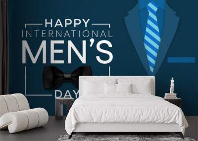 International Men's day (IMD) is observed every year on November 19, to recognize and celebrate the cultural, political, and socioeconomic achievements of men. Vector illustration Wall mural