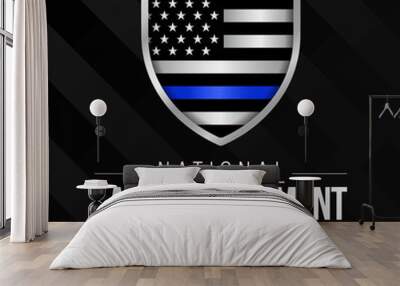 Law enforcement appreciation day (LEAD) is observed every year on January 9, to thank and show support to our local law enforcement officers who protect and serve. vector illustration Wall mural