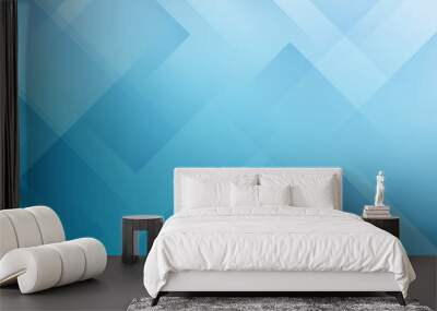 Abstract blue geometric background. Gradient blue elements vector backdrop. Wall mural