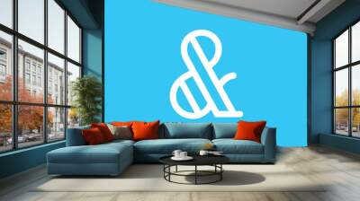 Letter 8 logo design or & symbol icon Wall mural