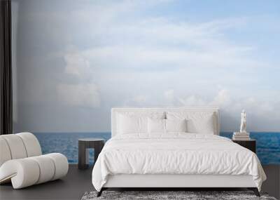 Calm Sea and Blue Sky Background in Maldives Wall mural