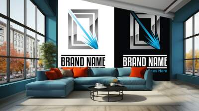 modern l l welding workshop illustration logo design Wall mural