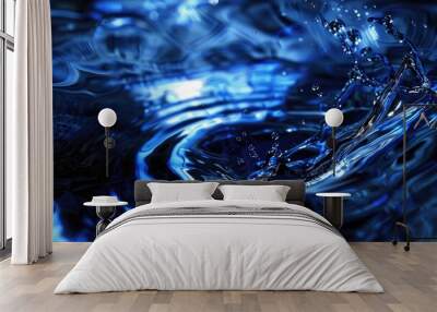 abstract blue background Wall mural