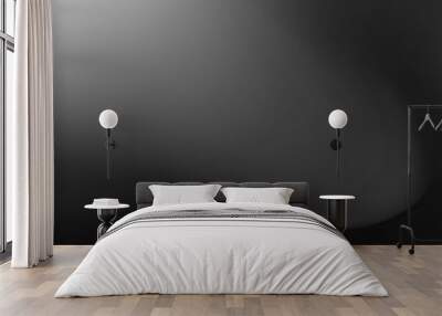 Black and white smooth gradient background image, gray Wall mural