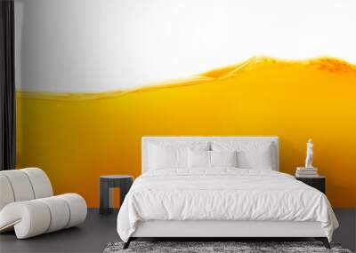 Close up bright orange juice texture for health and nature waves Wall mural