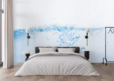 Water with bubbles inside and waves. Wall mural