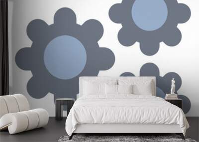 Settings Flat Icon Wall mural