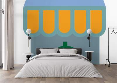 Store Flat Icon Wall mural