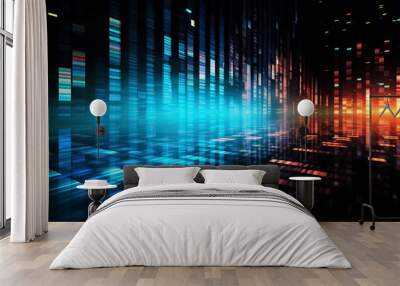 The blue and orange lights energy sources Wall mural