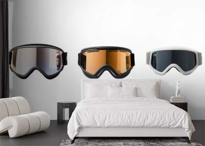 Ski goggles isolated on white transparent	 Wall mural