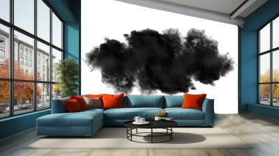 black cloud on white background Wall mural