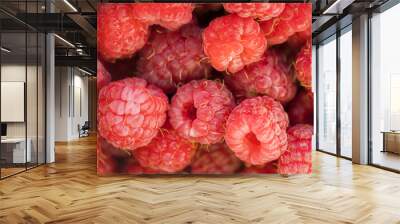 Raspberry, background Wall mural