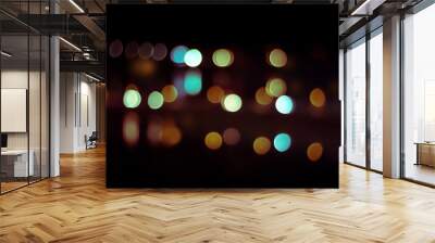 Abstract Lights. Unfocused Light background. Blured night light. bokeh background, Blur concept Wall mural