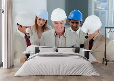 A group of architect discussing a project Wall mural