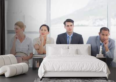 Business people waiting for job interview in office Wall mural