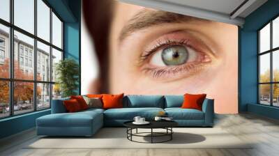 Close up of a mans eye Wall mural