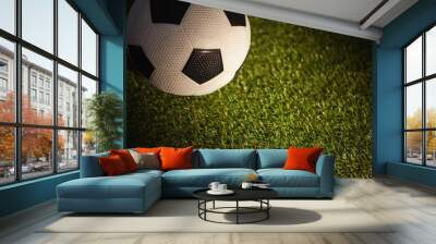 Close up of soccer ball Wall mural