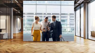 Diverse business colleagues travelling Wall mural