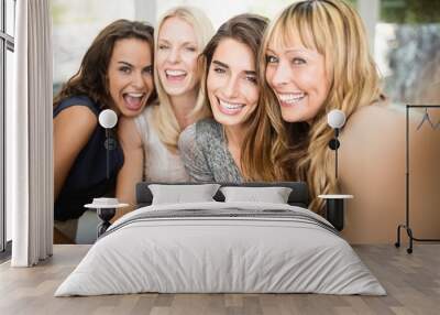 Group of beautiful women having fun Wall mural