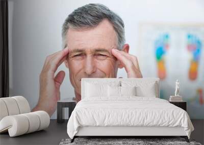 Patient with headache  Wall mural