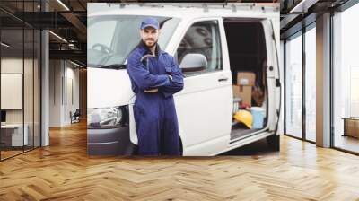 repairman holding a hammer Wall mural