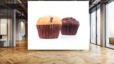 two fresh baked muffins Wall mural