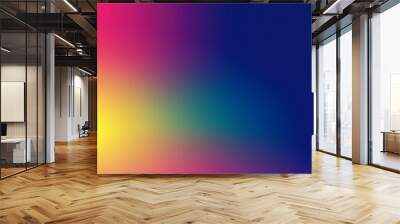 A colorful, saturated highlighter gradient with sharp transitions between neon colors, applied across a blank page, minimalist, vector design. Wall mural