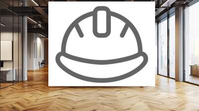 Safety helmet icon symbol image vector. Illustration of the head protector industrial engineer worker design image. Wall mural