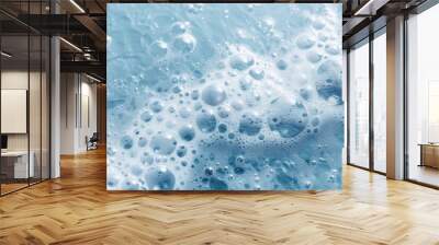 Detergent foam bubbles on water - background Wall mural