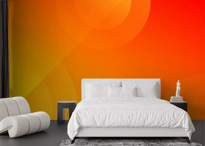 Abstract orange background with circles. Vector illustration Wall mural