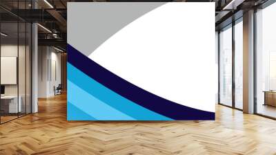 Blue banner background. Vector abstract graphic design. White and grey abstract modern. Abstract white and blue modern background. Wall mural