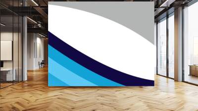 Blue banner background. Vector abstract graphic design. White and grey abstract modern. Abstract white and blue modern background. Wall mural