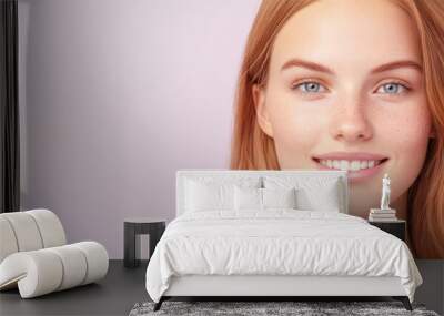 Freckles and sunspots fading into smooth, even-toned skin after pigmentation correction, beauty concept Wall mural