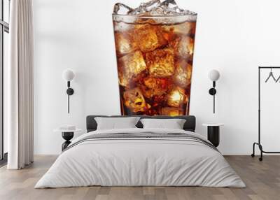 Ice coffee on transparent png Wall mural