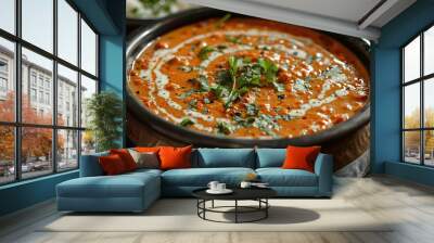 Close-up of a Bowl of Indian Butter Chicken Wall mural