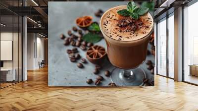 Coffee Drink with Garnish Wall mural