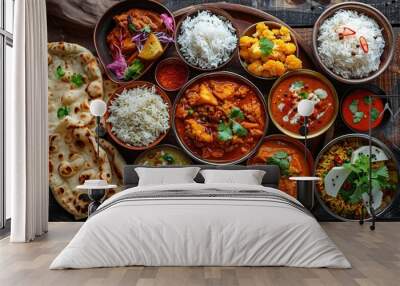 Delicious Indian Cuisine Wall mural