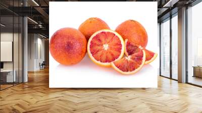 blood orange isolated on white background Wall mural