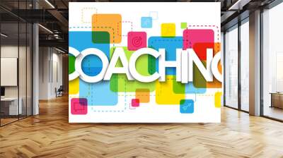 COACHING colorful typography banner Wall mural