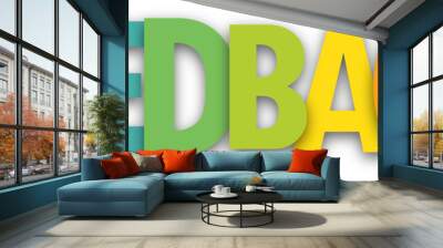 FEEDBACK colorful typography banner on transparent background Wall mural