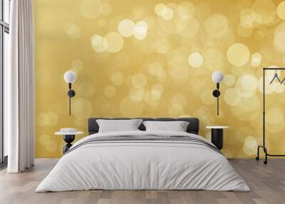 GOLD BOKEH LIGHTS Background Wall mural